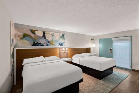 Room, 2 Queen Beds, Non Smoking, Poolside | Down comforters, pillowtop beds, in-room safe, desk