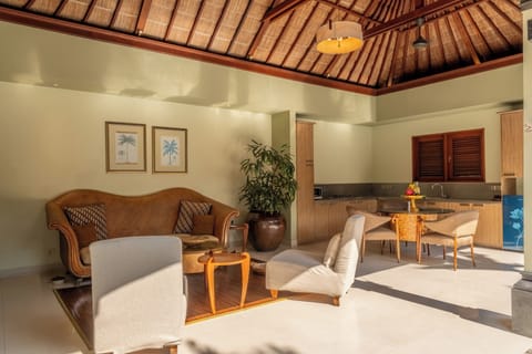 Comfort Villa, Pool View | Living area | 40-inch flat-screen TV with cable channels