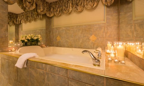 Royal Honeymoon Suite | Bathroom | Designer toiletries, hair dryer, bathrobes, towels