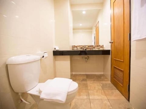 Deluxe King Room | Bathroom | Shower, free toiletries, hair dryer, towels