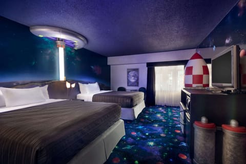 Room, 2 Queen Beds, Non Smoking (Space Theme) | In-room safe, desk, blackout drapes, iron/ironing board