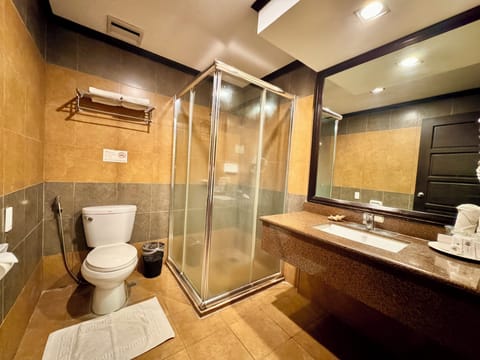 Premium Room | Bathroom | Shower, free toiletries, hair dryer, towels