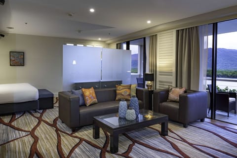 Suite, 1 Bedroom | Living area | 55-inch Smart TV with digital channels, TV, pay movies