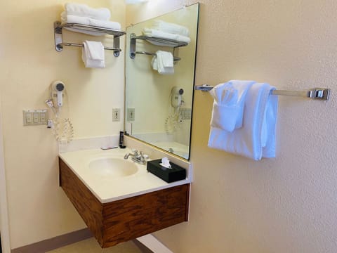 Standard Room, 1 Queen Bed, Accessible, Non Smoking, Mountain View | Bathroom | Combined shower/tub, hair dryer, towels, soap