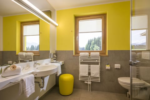 Standard Double Room, Balcony, Mountain View | Bathroom | Shower, designer toiletries, hair dryer, bathrobes
