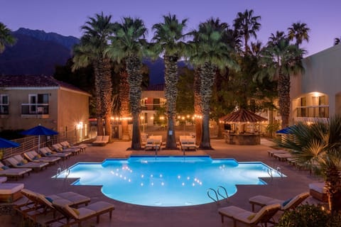 2 outdoor pools, a heated pool, open 9:00 AM to 10:00 PM, free cabanas