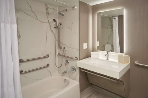 Room, 2 Queen Beds, Accessible (Bathtub) | Bathroom shower