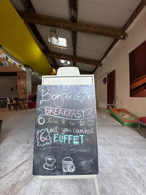 Daily buffet breakfast (EUR 6 per person)