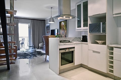 Executive Apartment, 1 Bedroom | Private kitchen | Full-size fridge, microwave, espresso maker, electric kettle