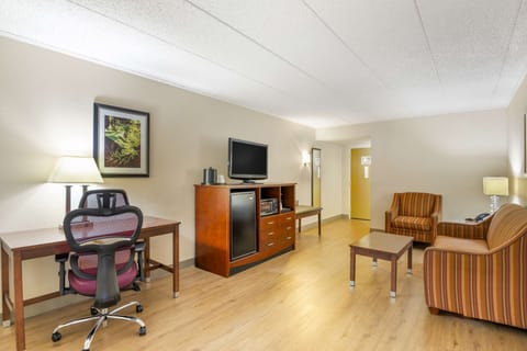 Suite, 1 King Bed, Non Smoking, Refrigerator & Microwave | In-room safe, desk, laptop workspace, blackout drapes