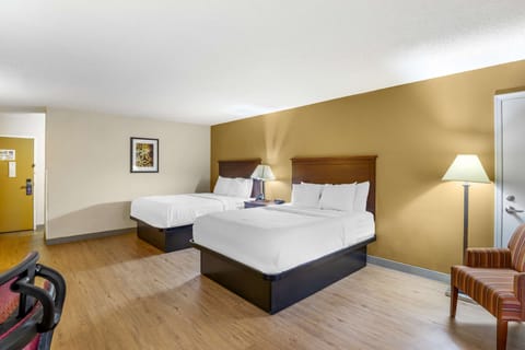 Standard Room, 2 Queen Beds, Accessible, Refrigerator & Microwave | In-room safe, desk, laptop workspace, blackout drapes