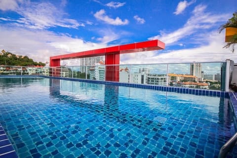 Outdoor pool, a rooftop pool