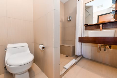 Two Bedroom Suite | Bathroom | Shower, hair dryer, towels