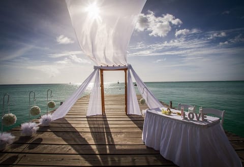 Outdoor wedding area