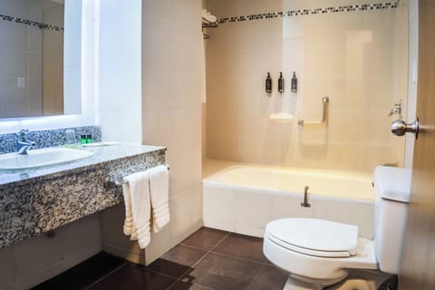 Suite, Multiple Beds, Non Smoking | Bathroom | Combined shower/tub, deep soaking tub, free toiletries, hair dryer