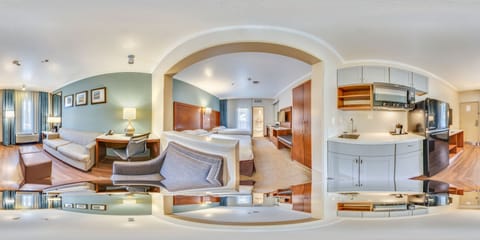 Suite, 1 King Bed, Non Smoking, Pool View | 1 bedroom, in-room safe, desk, iron/ironing board