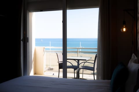 Standard Room, Sea View (Loggia) | In-room safe, desk, free WiFi, bed sheets