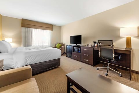 Suite, 1 King Bed with Sofa bed | Premium bedding, down comforters, desk, laptop workspace