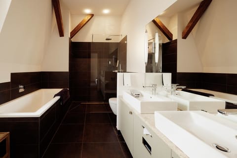 Deluxe Suite | Bathroom | Free toiletries, hair dryer, towels