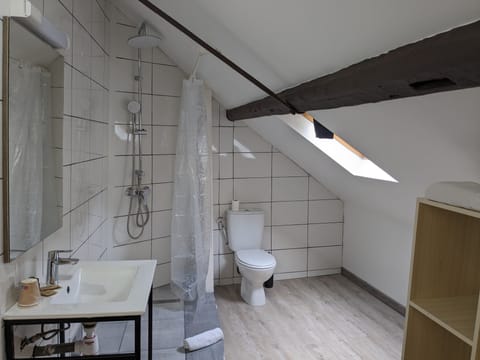 Traditional Single Attic Room | Bathroom | Shower, rainfall showerhead, free toiletries, hair dryer