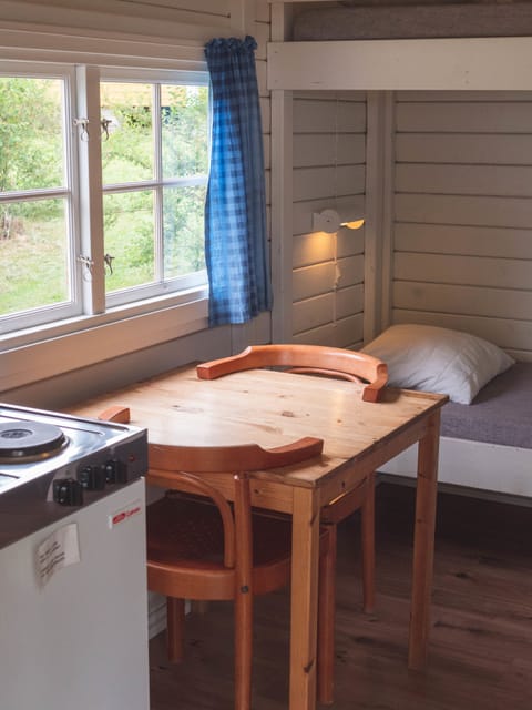 Fridge, stovetop, cookware/dishes/utensils, cleaning supplies