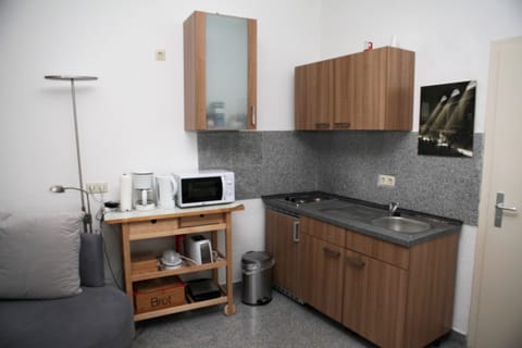 Studio, City View (Dibergstraße 50) | Private kitchen | Fridge, microwave, stovetop, coffee/tea maker