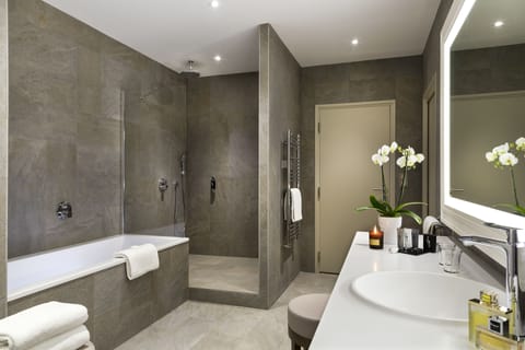 Deluxe Suite, Terrace | Bathroom | Free toiletries, bathrobes, towels