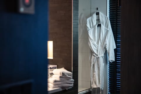 Suite (110) | Bathroom amenities | Rainfall showerhead, free toiletries, hair dryer, towels