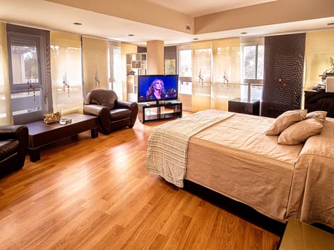 Premium Double Room | Living area | Flat-screen TV