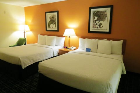 Room, 2 Queen Beds, Non Smoking, Pool Access | Laptop workspace, blackout drapes, iron/ironing board