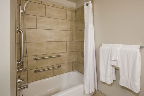 Queen Room with Two Queen Beds Disability Access | Bathroom | Free toiletries, hair dryer, towels, soap