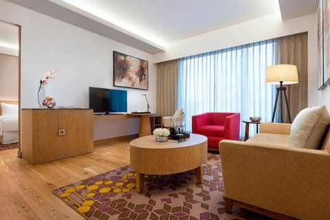 Executive Suite, 1 Bedroom, Non Smoking, City View | Living area | 42-inch LED TV with cable channels, TV