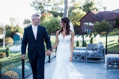 Outdoor wedding area