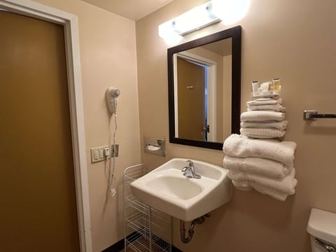 Room, 1 King Bed, Accessible, Non Smoking (Mobility Accessible) | Bathroom | Free toiletries, hair dryer, towels