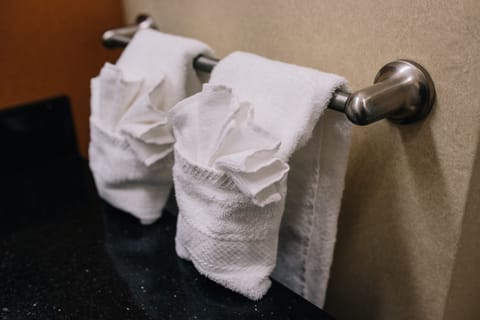 KingStudio Suite | Bathroom amenities | Free toiletries, hair dryer, towels, soap