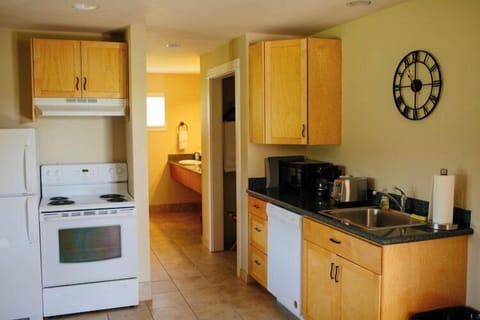 Suite, Living quarters, 1 King Bed with Sofabed, Non Smoking, Balcony | Private kitchen | Microwave, coffee/tea maker