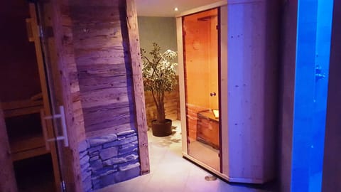 Sauna, spa tub, steam room