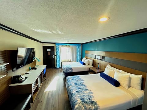 Standard Room, 2 Queen Beds | Hypo-allergenic bedding, iron/ironing board, free WiFi, bed sheets