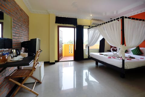 Deluxe Double Room, Balcony, Pool View (Free Bus Station Pick Up) | View from room