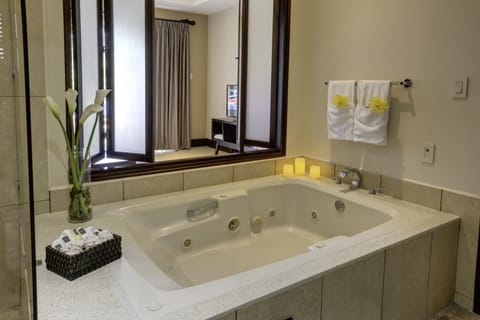 Master Suite | Bathroom | Rainfall showerhead, free toiletries, hair dryer, bathrobes