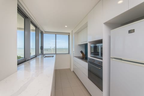 2 Bedroom Panoramic Apartment | Private kitchen | Full-size fridge, microwave, stovetop, dishwasher