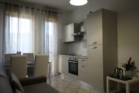 Superior Apartment, 1 Bedroom, Terrace | Private kitchen | Full-size fridge, microwave, oven, stovetop