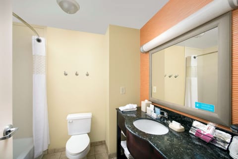 Room, 2 Queen Beds, Non Smoking | Bathroom | Free toiletries, hair dryer, towels, soap