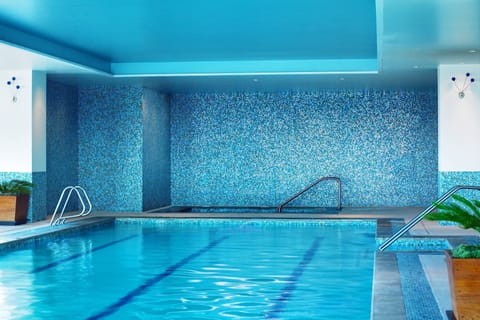 Indoor pool, open 5:00 AM to 11:00 PM, sun loungers