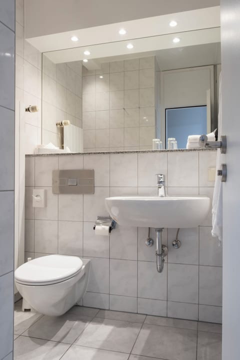 Standard Double Room | Bathroom | Shower, hair dryer, towels