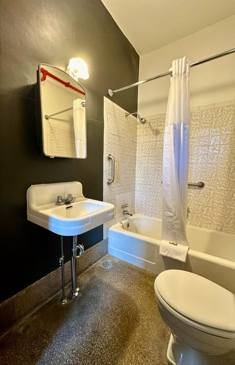 Deluxe Double Room, Accessible, Ensuite (Old Solarium Queen) | Bathroom | Combined shower/tub, free toiletries, hair dryer, towels