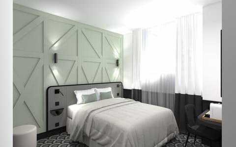 Superior Double Room | Minibar, in-room safe, desk, blackout drapes