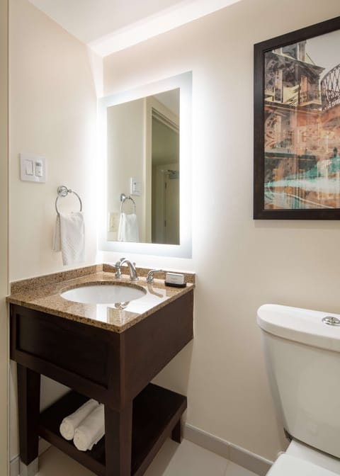 Suite, Non Smoking | Bathroom | Designer toiletries, hair dryer, towels, soap