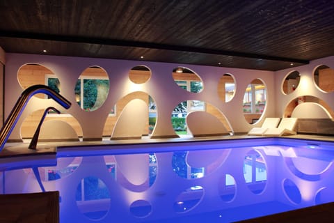 Indoor pool, open 8:00 AM to 8:00 PM, sun loungers