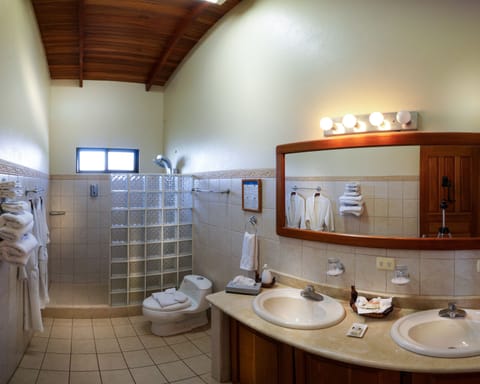 Master Suite | Bathroom | Shower, free toiletries, hair dryer, towels